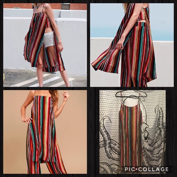 Free People Ruby Stripe Crop Top Tunic NWT M - Picture 1 of 1